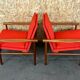 2x 60s 70s Teak Easy Chair Kai Lyngfeld Larsen Søborg Møbler Danish 60s