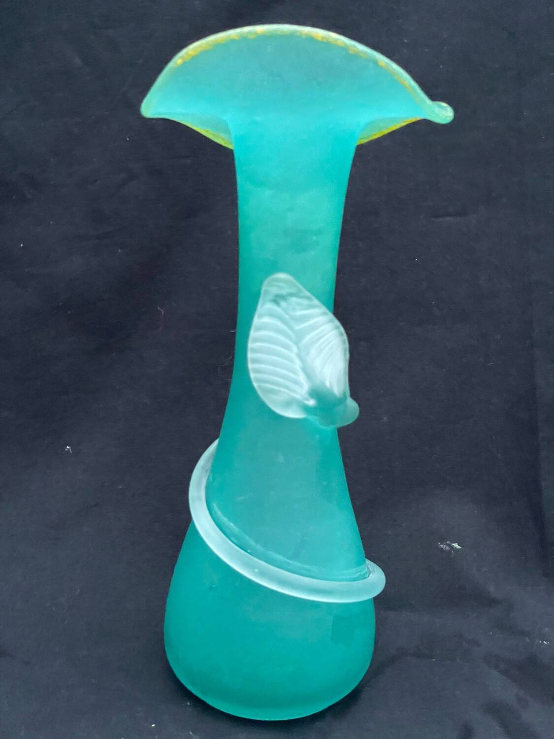 Glass paste vase, art glassworks from Toul, France