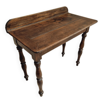 Antique side table desk table oak wood