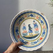Quimper ceramic hanging collector's salad bowl