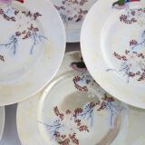 8 assiettes à dessert chinoises nacrées vintage
