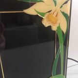 Lacquered lamp base with Art Nouveau style motif