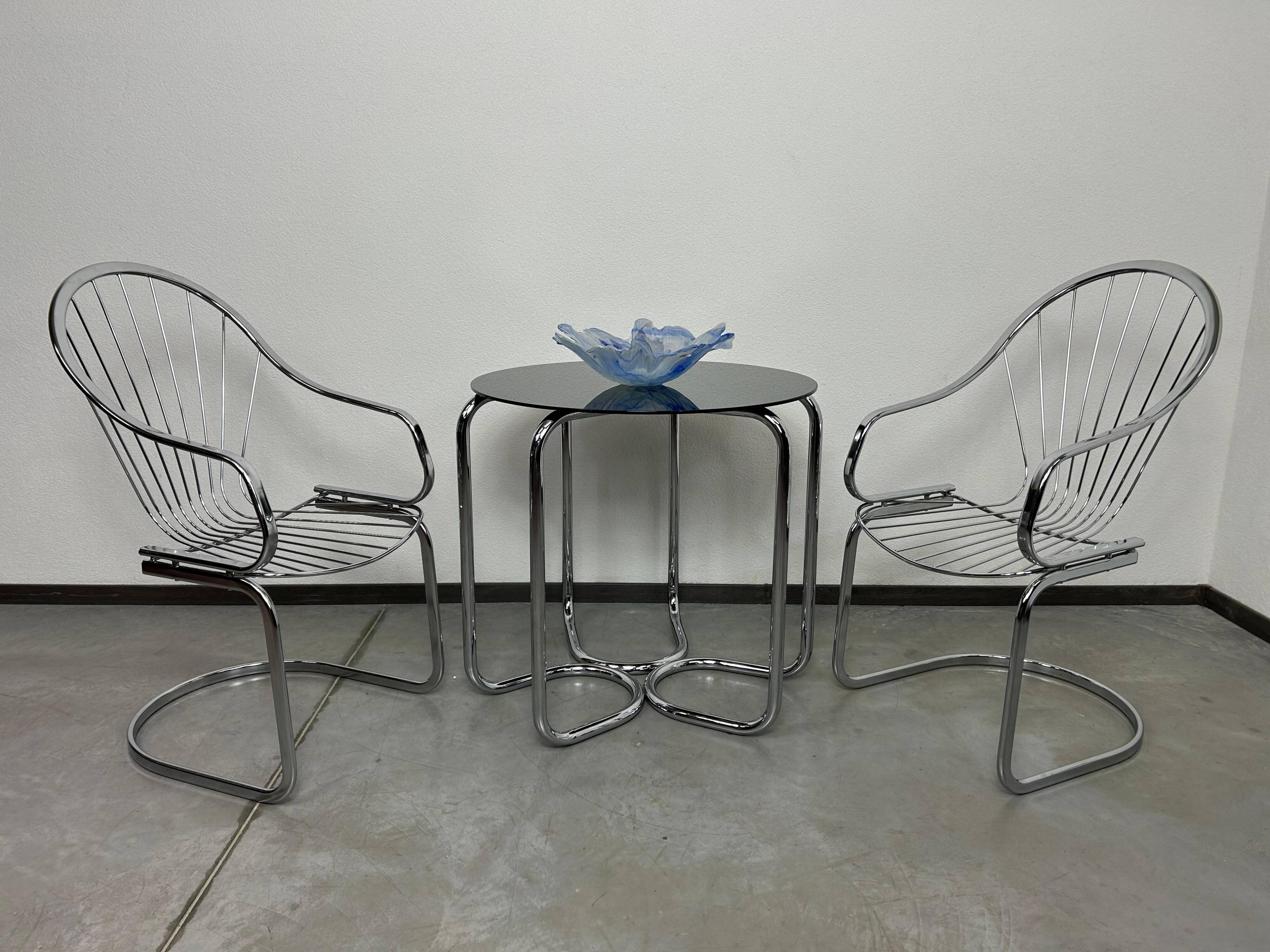 6x chaises de salle à manger au design milieu du siècle par Gastone Rinaldi pour Rima Italie