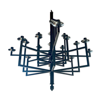 Geometric chandelier 22 bulbs 1980