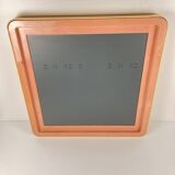 Square plastic mirror with rounded edges, cream, 1970s/80s.