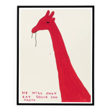 David Shrigley, He Will Only Eat Squid Ink Pasta, 2019