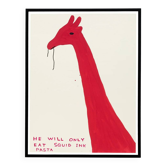 David Shrigley, Il ne mangera que des pâtes à l'encre de seiche, 2019