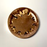 Brown drip glaze ceramic plate