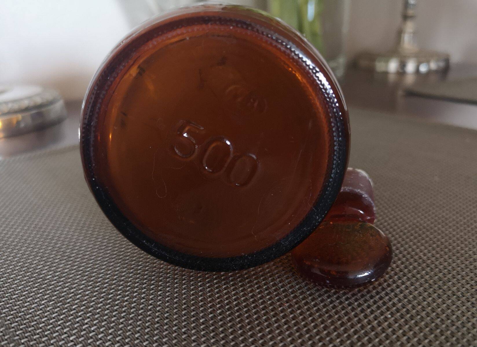 Amber glass apothecary bottle - 1st half of the 20th century