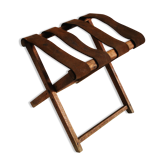 Fisherman folding stool wood and leather