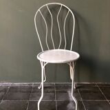 7 chaises en fer forgé de jardin des années 30