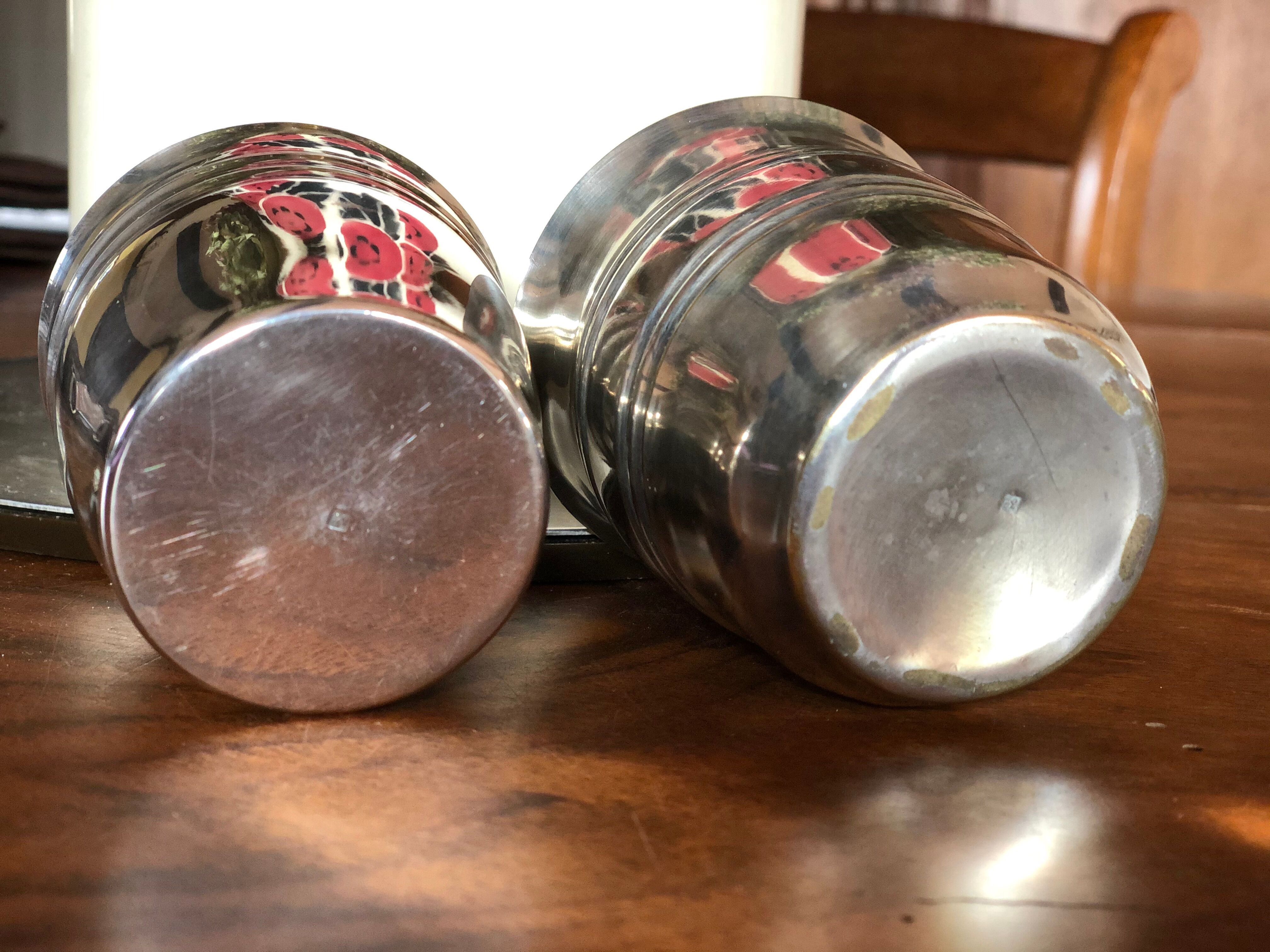 Pair of silver timbales