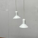 Suspended Lamps Model 1415 Mid-Century Modern Danish by Claus Bondrup and Torsten Thorup for Nordlux, 1960s, Set of 2