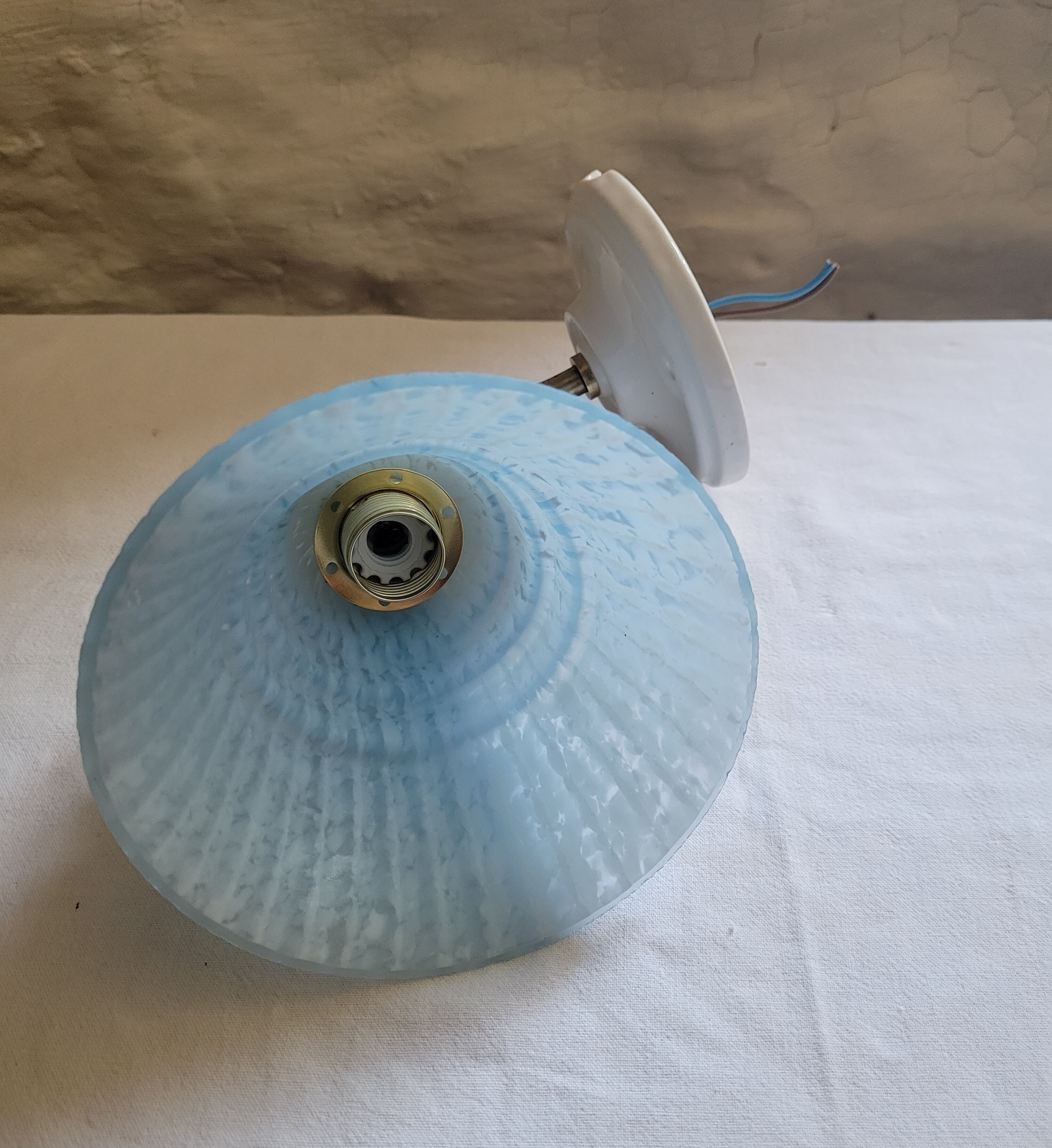 Blue Clichy glass wall lamp