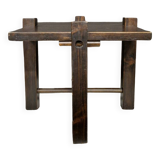 Table d'appoint de style constructiviste en bois, Pays-Bas 1960