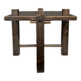 Table d'appoint de style constructiviste en bois, Pays-Bas 1960