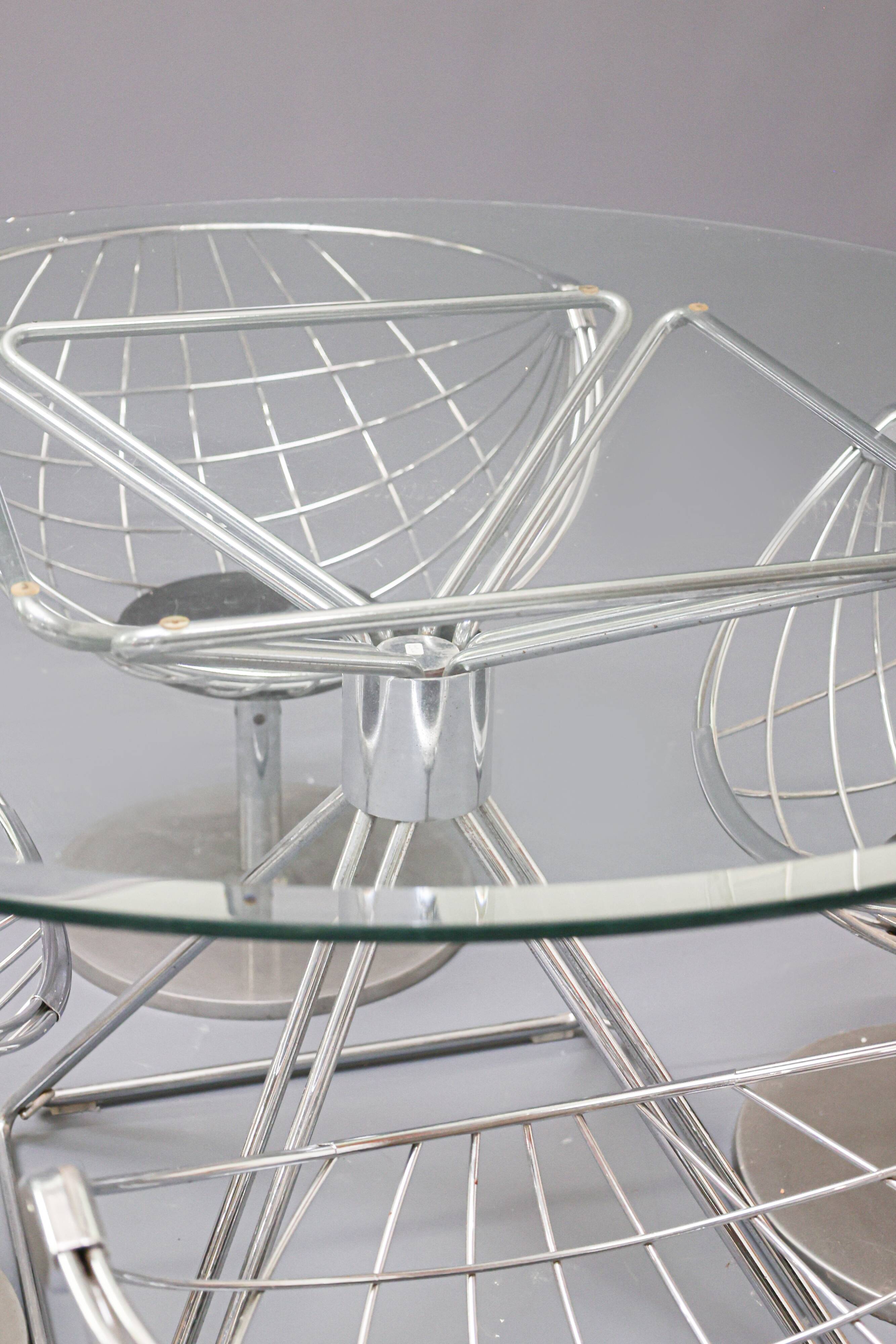 Rudi Verelst pour Novalux - Ensemble de salle à manger, années 1980.