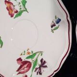 6 hand-painted Sarreguemines Strasbourg model saucers