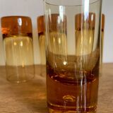 4 verres ambrés, années 60