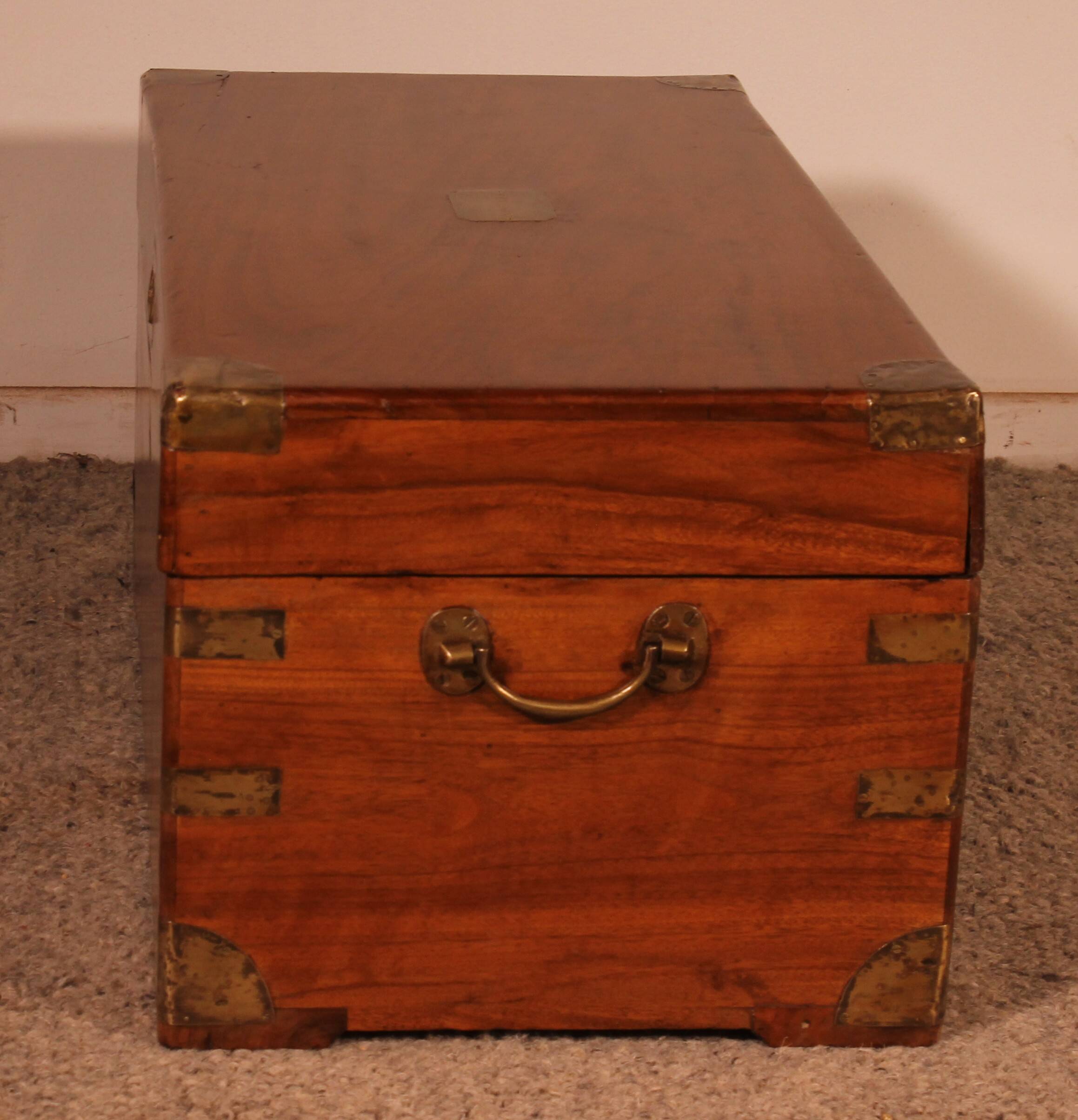 19th Century Camphor Wood Marine Chest