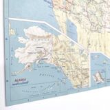 Vintage map USA 1970 America
