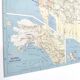 Vintage map USA 1970 America