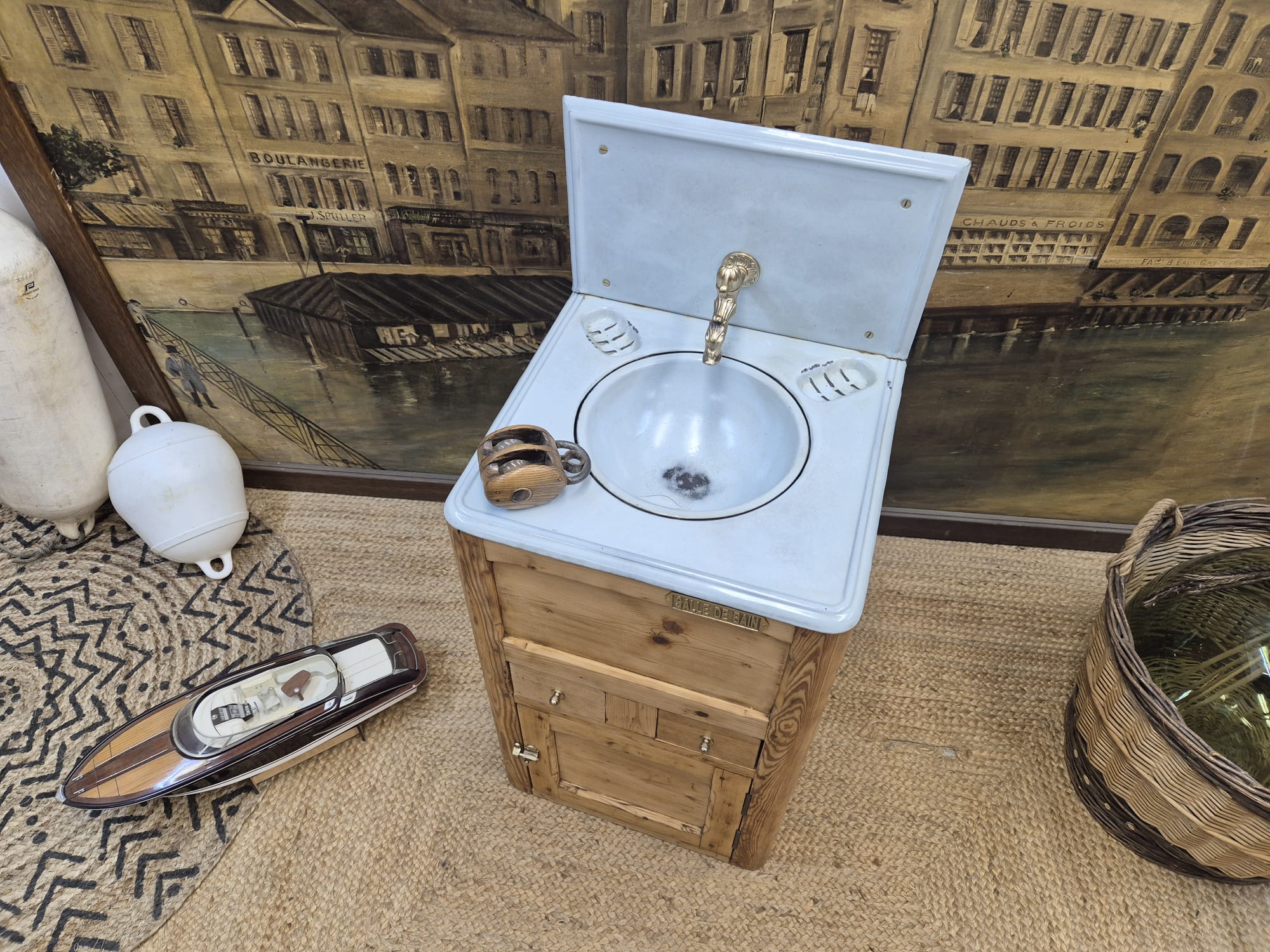 Old marine washstand