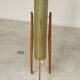 Rocket green floor lamp by Novoplast fiber and wood 1960