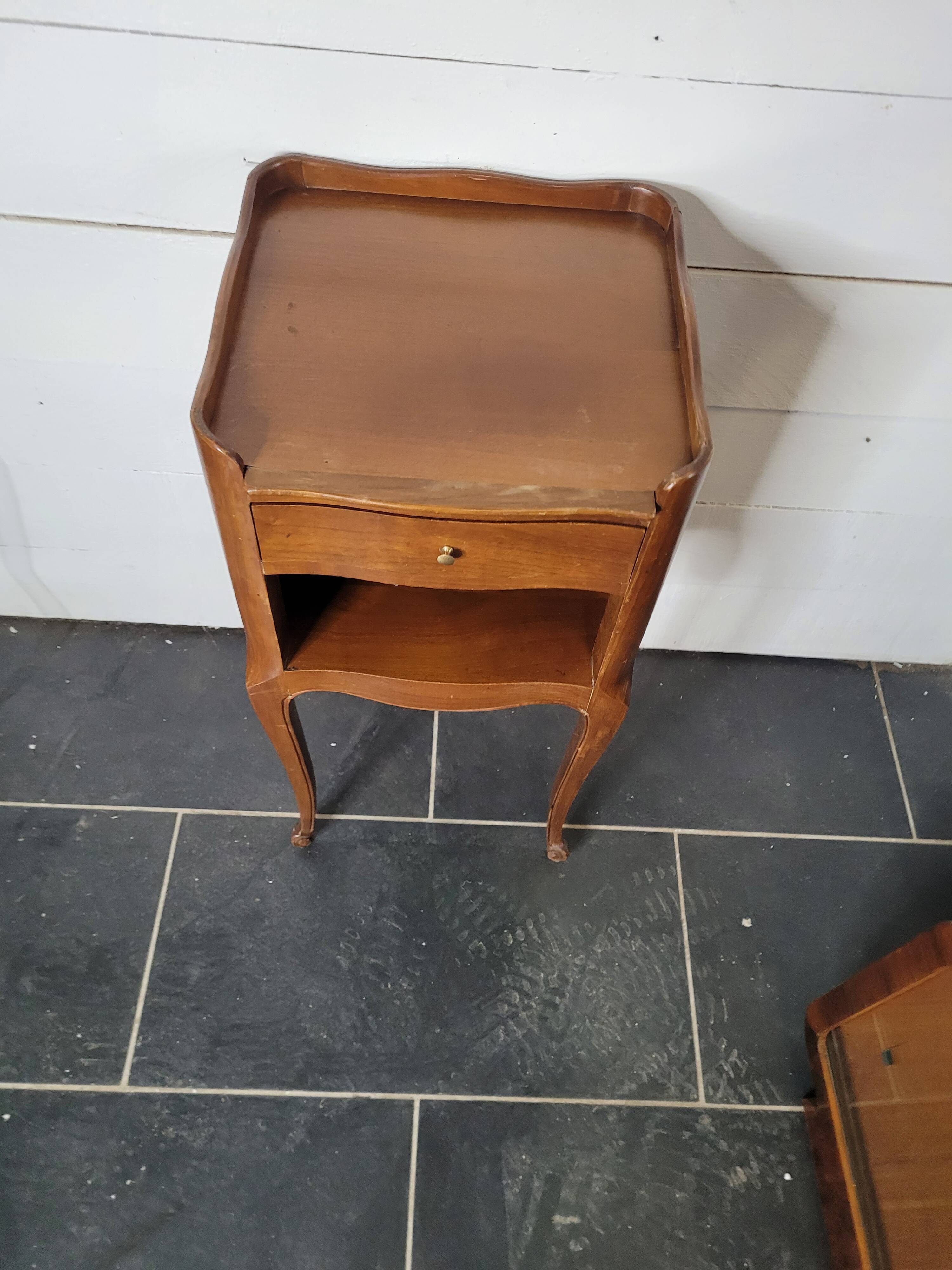 Louis XV style bedside table in cherry wood