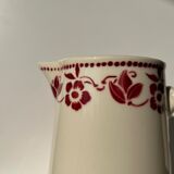 Large pitcher Badonviller red flowers