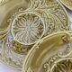 Gien 1960s 7-piece barbotine artichoke tableware set