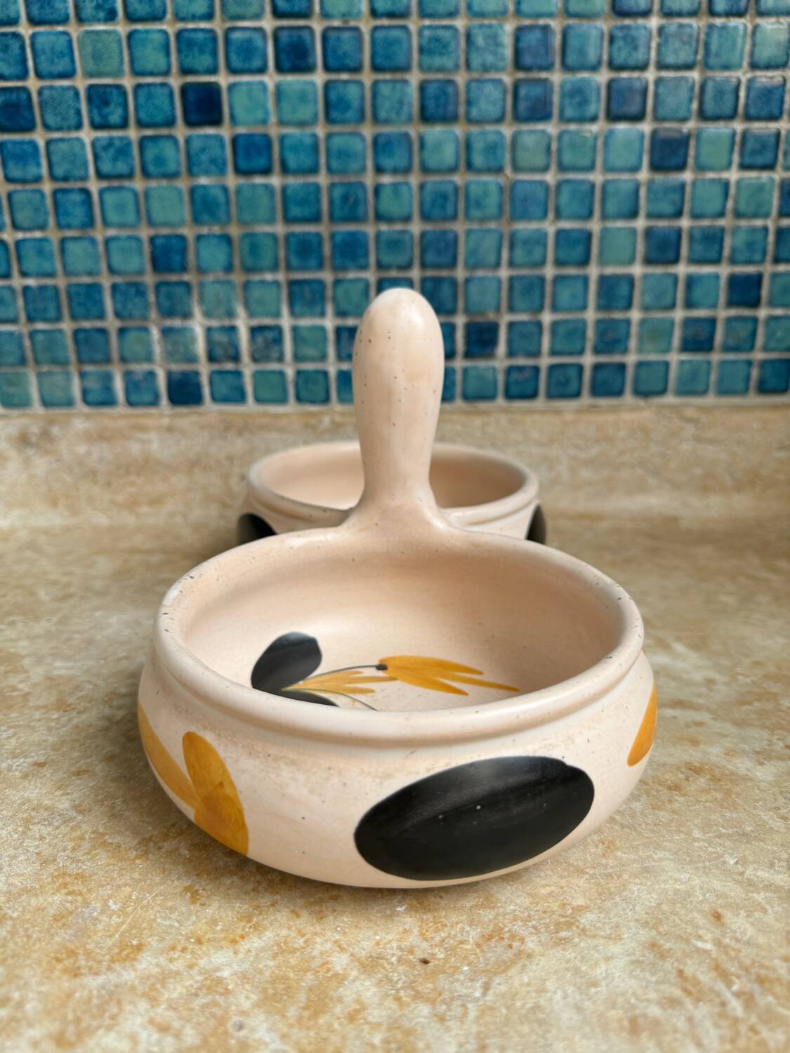 Double ramekin from the Marais pottery, 1960s-70s