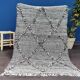 Small Moroccan Berber carpet handmade Black Zanafi 100x160 cm