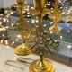 Lot 2 golden candle holders
