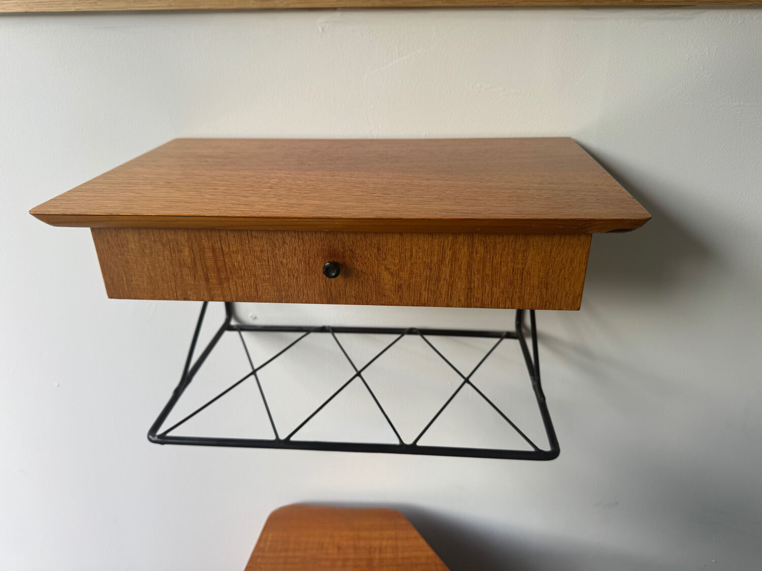 Vintage floating wall shelf in Norwegian teak, 1960s
