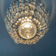 Antique crystal basket chandelier with pendants