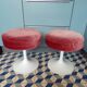 Paire de tabourets 1970 pied tulipe