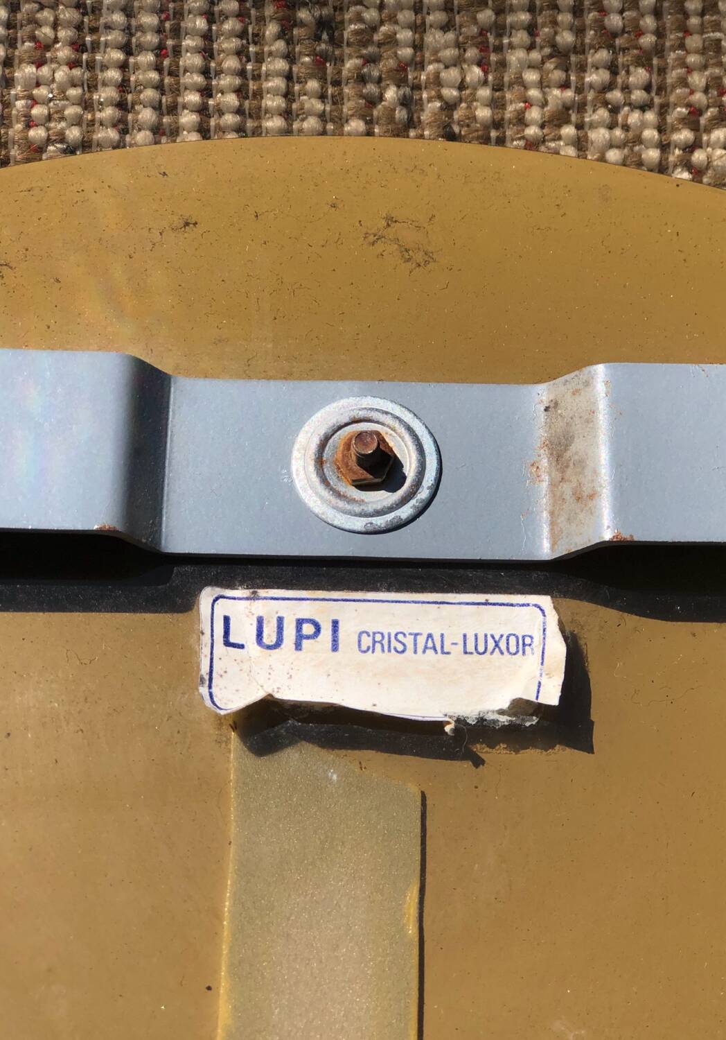 Miroir oval verre fume vintage 1970 marque lupi cristal color