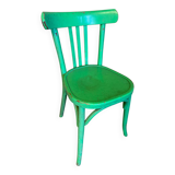 Antique Bistrot Chair Baumann Style Turned Wood Green Vintage