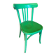 Antique Bistrot Chair Baumann Style Turned Wood Green Vintage