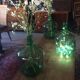 Set of 3 green demijohn 10 L