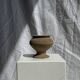 Small brutalist Indonesian footed pot H13 D15