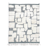 Moroccan Berber Beni Ouarain rug, ecru and black, 2.90x1.97m