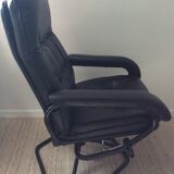 Unico relax armchair in leather from the 70s Made in Denmark