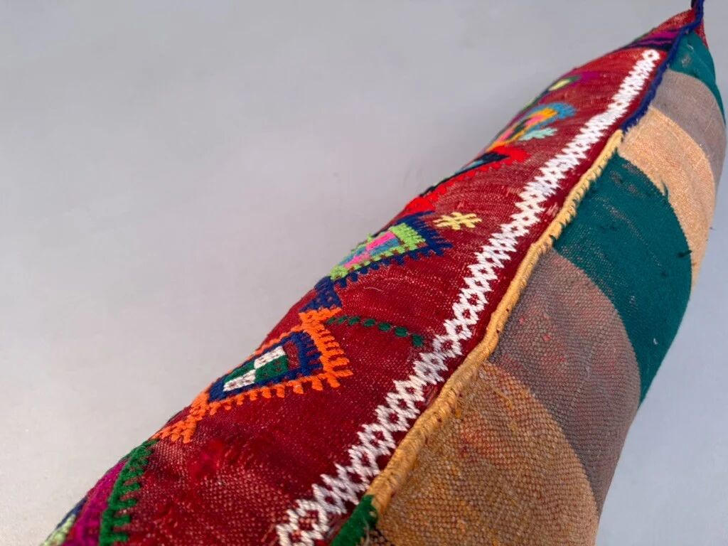 Coussin de sol kilim géant, coussin de sol kilim complet 90x46x25 cm, rouleau 2560