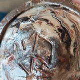 Sand, terracotta and brown soliflore vase in mixed earth