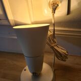 Old white metal lamp 70s works