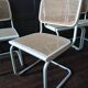 White Cesca B32 Marcel Breuer chairs 1970
