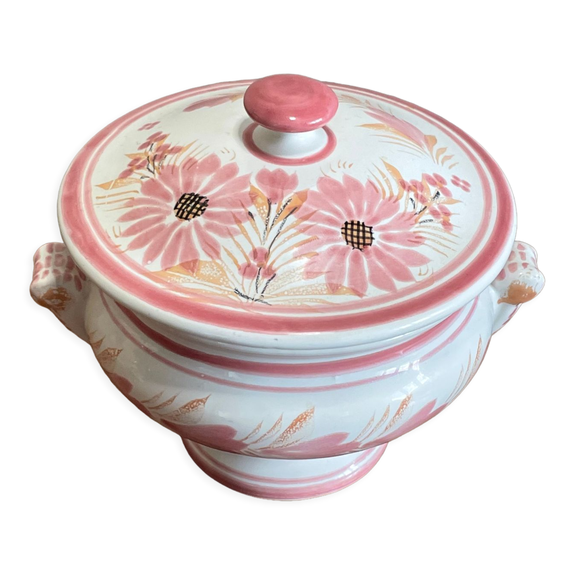 Pot Quimper HB floral decoration