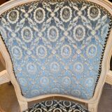 2 cabriolet armchairs and a Louis XV salon bench